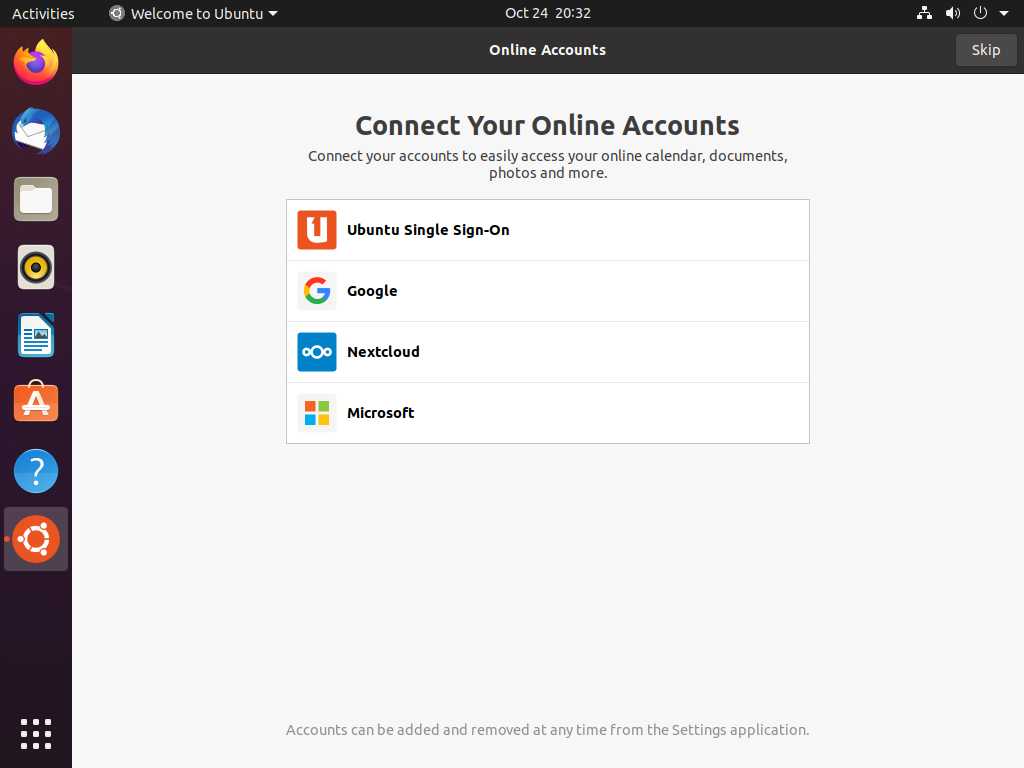 Ubuntu welcome prompt